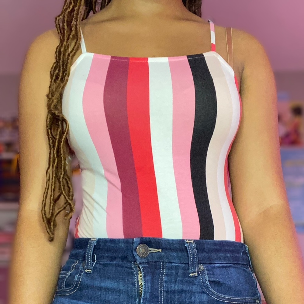 $4 Soft Colorful Striped Bodysuit